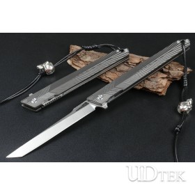 Grey Flying Arrow 14C28N blade titanium handle UD2105516